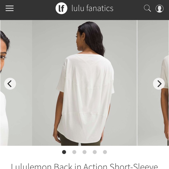 Lululemon Back in Action Short-Sleeve Shirt Bone NWT size 2 - Picture 2 of 3